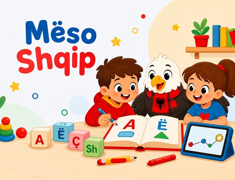 Mëso Shqip — platforma më e lehtë dhe argëtuese për fëmijët e diasporës